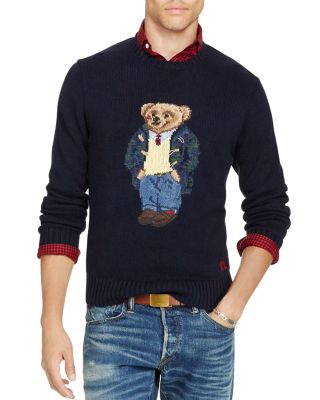 ralph lauren bear christmas sweater