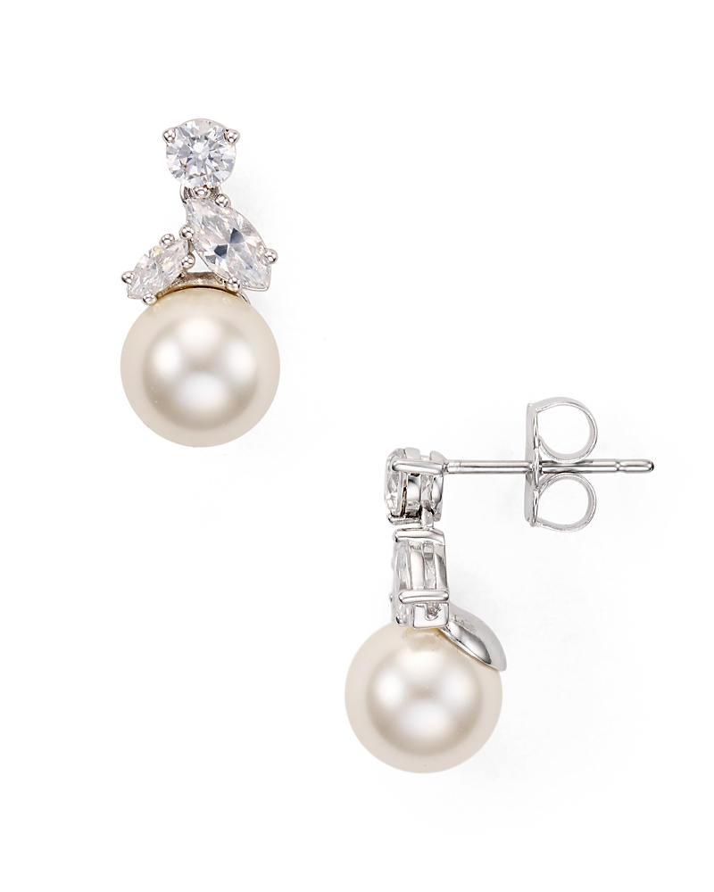 Nadri Classic Drop Earrings In Silver