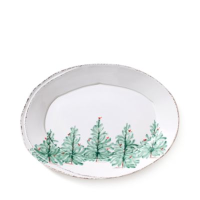 Vietri Lastra Holiday Small Oval Platter