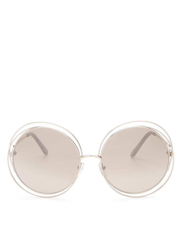 CHLOÉ WOMEN'S CARLINA ROUND OVERSIZED SUNGLASSES, 62MM,CE114SL