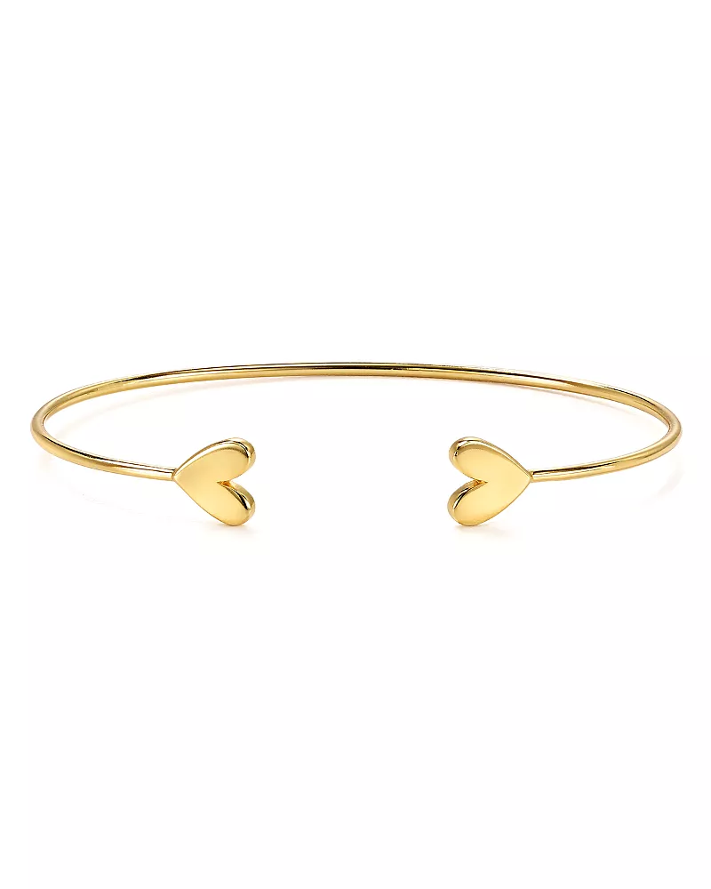 Argento Vivo Heart Cuff Bracelet