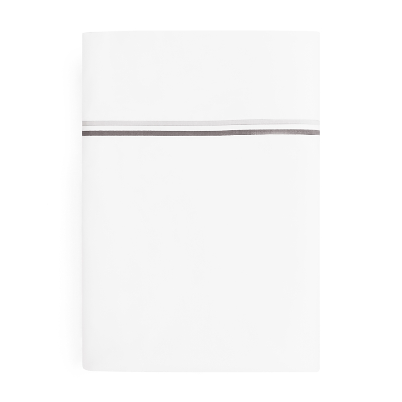 Matouk Essex Flat Sheet, Full/queen In Charcoal