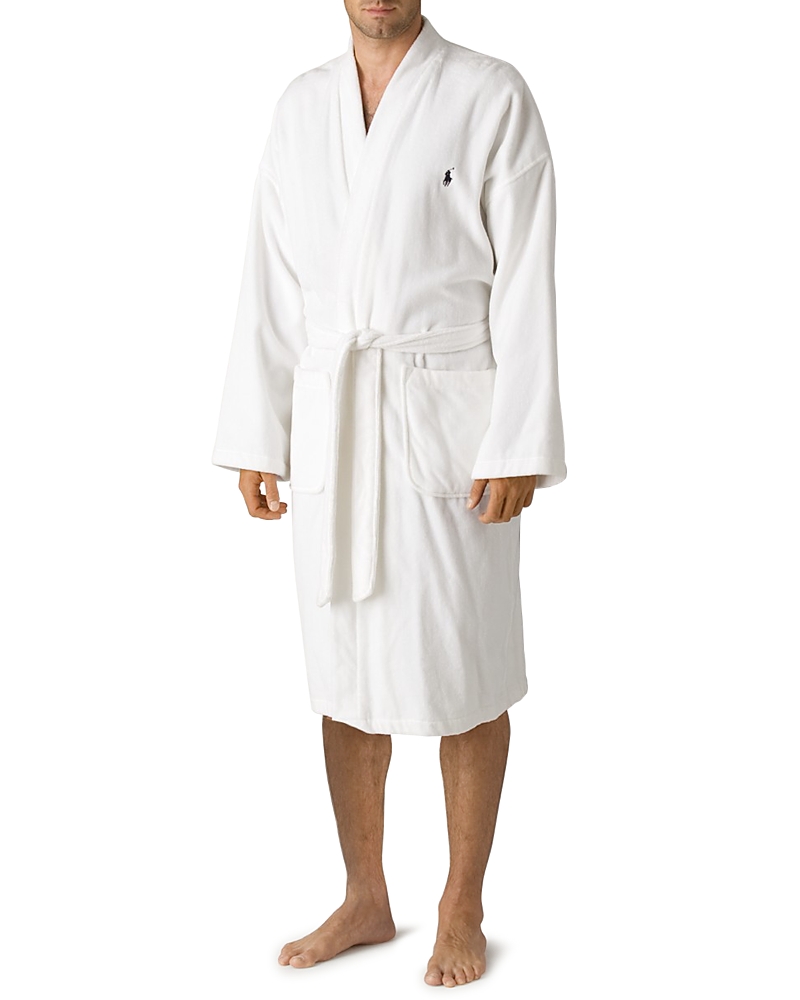 Polo Ralph Lauren Terry-lined Velvet Robe In White
