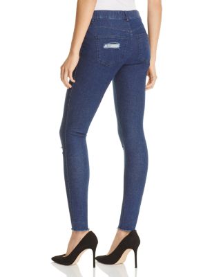 Ripped Knee Denim Leggings