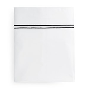 Sferra Grande Hotel Flat Sheet, Full/queen In White/black