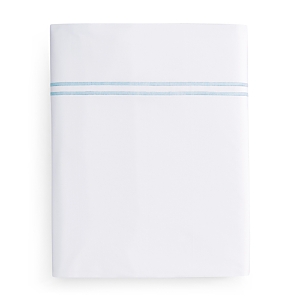 Sferra Grande Hotel Flat Sheet, Full/queen In White/blue