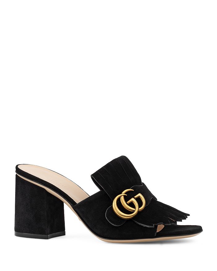 Gucci Women's Marmont Mid Heel Slide Sandals | Bloomingdale's
