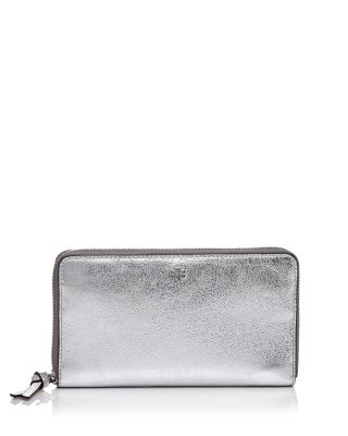 tory burch silver wallet