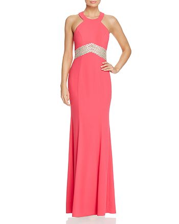 Decode 1.8 Embellished Ruffle Back Gown | Bloomingdale's