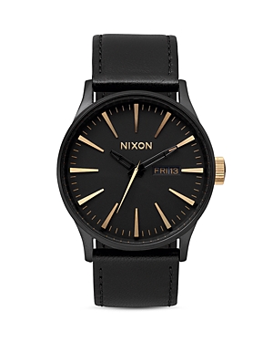 Photos - Wrist Watch NIXON Sentry Leather Watch, 42mm A105 
