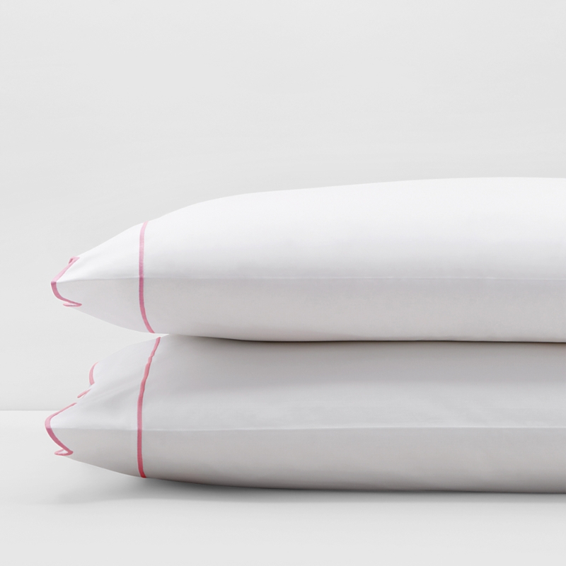 Matouk Butterfield Standard Pillowcase, Pair In Azalea