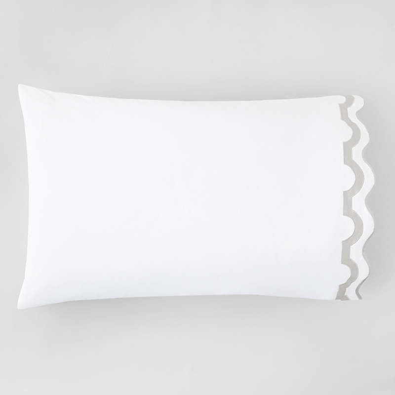 Matouk Mirasol Standard Pillowcase, Pair In Silver
