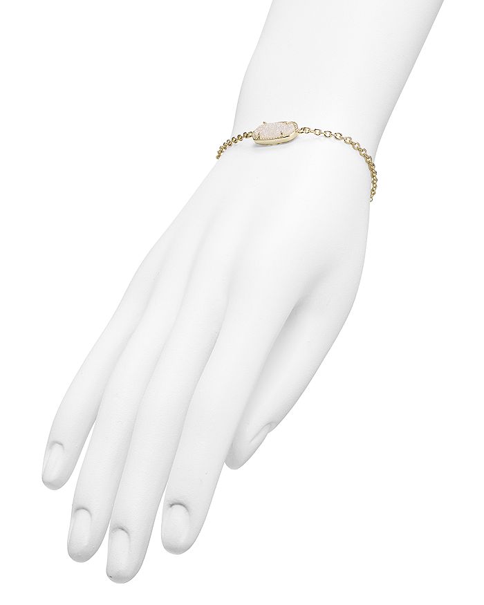 Shop Kendra Scott Elaina Drusy Bracelet In Gold/iridescent Drusy