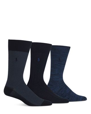 Supersoft Birdseye, Solid Rib & M&eacute;lange Trouser Socks - Pack of 3