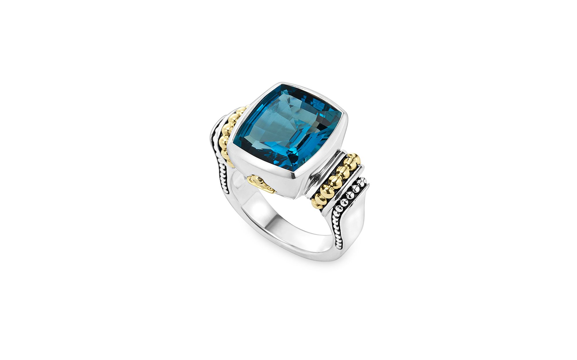 18K Gold and Sterling Silver Rittenhouse Medium Rings with Gemstone — Image 8