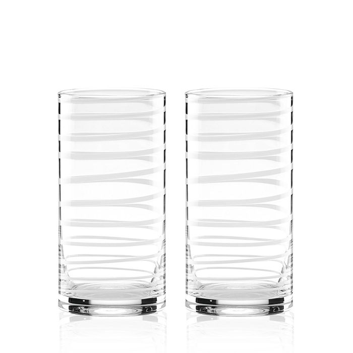Shop Kate Spade New York Charlotte Street Highball Glass, Set Of 2 In White