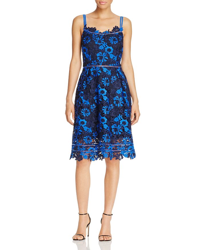 Tahari blue lace outlet dress