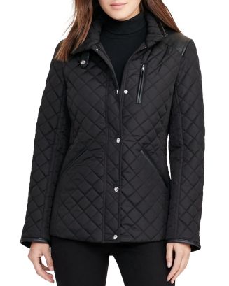 Ralph Lauren Quilted Faux Leather Trim Jacket | Bloomingdale's
