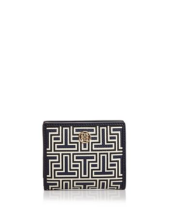 Tory Burch Parker Geo-T Foldable Mini Leather Wallet | Bloomingdale's