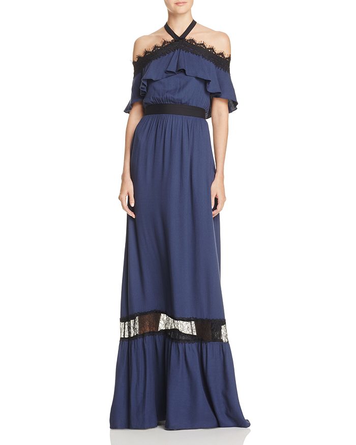Alice and Olivia Alice Olivia Mitsy Off the Shoulder Maxi Dress Bloomingdale s