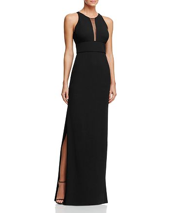 Aidan Mattox Illusion-Inset Gown | Bloomingdale's