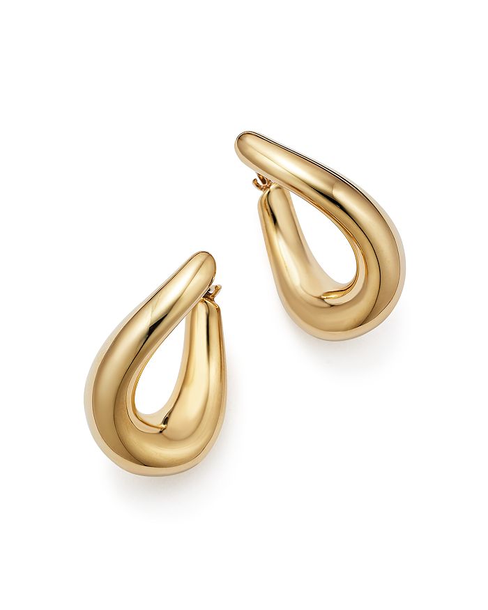 Bloomingdale's 14k Yellow Gold Medium Oval Twist Hoop Earrings - 100% Exclusive