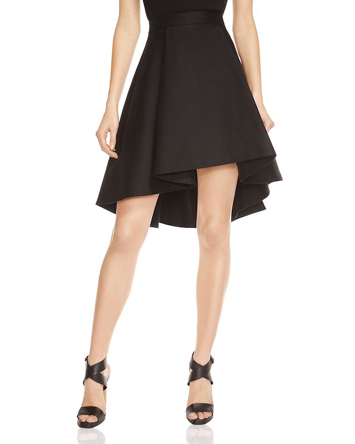 HALSTON HERITAGE HALSTON High Low Flounce Skirt Bloomingdale s