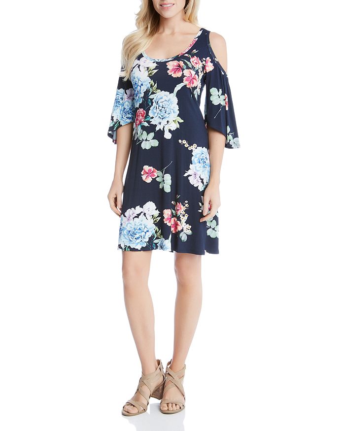 Karen Kane Garden Rose Cold Shoulder Dress Bloomingdale s