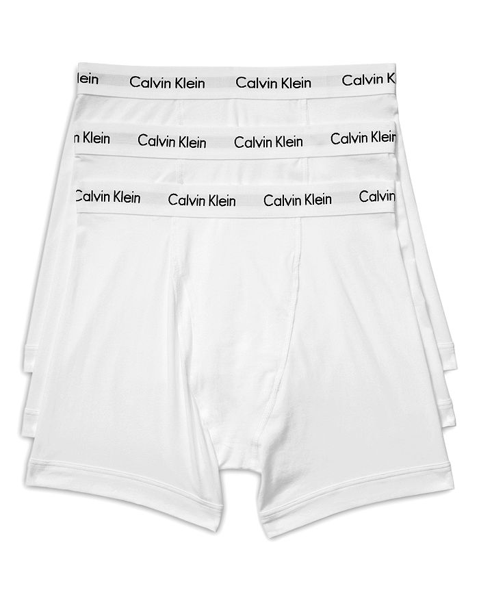Calvin Klein Cotton Stretch Boxer Briefs, Pack Of 3 In White