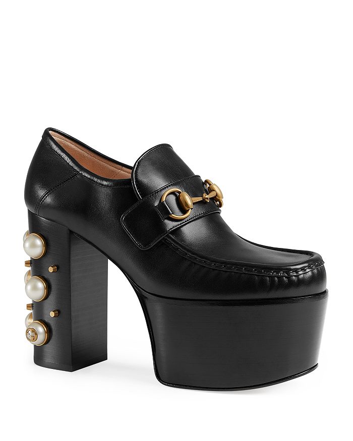 Gucci high shop heel loafers