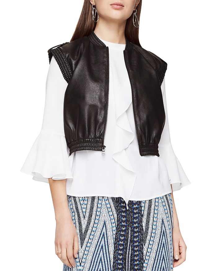 Bcbgmaxazria leather vest on sale