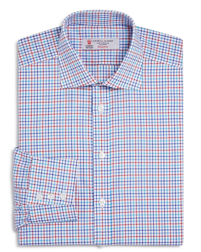 Turnbull & Asser Multi Color Grid Check Classic Fit Dress Shirt ...