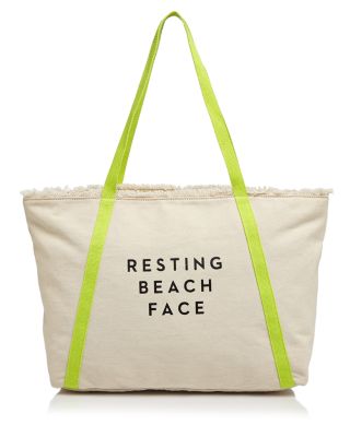 resting beach face tote