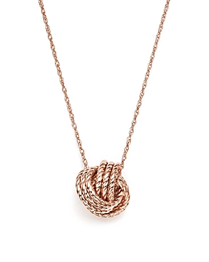 14K Rose Gold Twisted Love Knot Necklace, 18 - 100% Exclusive