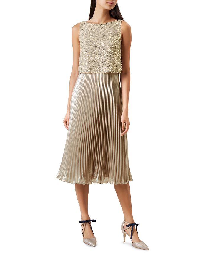 HOBBS LONDON Evelyn Embellished Midi Dress Bloomingdale s