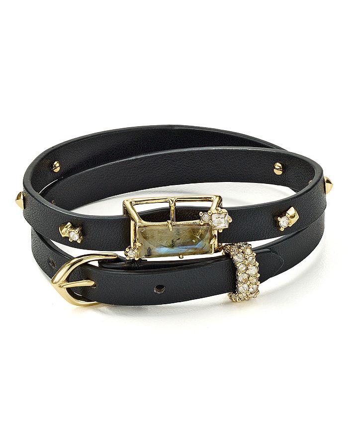 Alexis bittar leather wrap bracelet hotsell