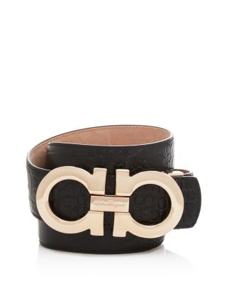 ferragamo belt rose gold