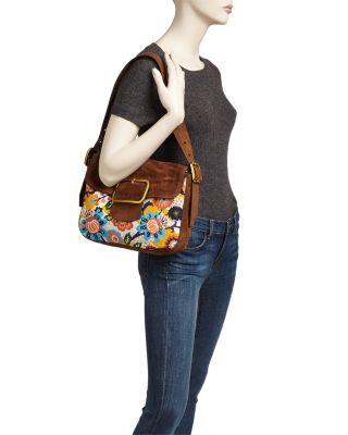 Tory Burch Sawyer Needlepoint Suede Shoulder Bag | Bloomingdale's