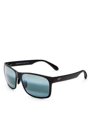 Red Sands Polarized Mirrored Rectangle Sunglasses, 59mm