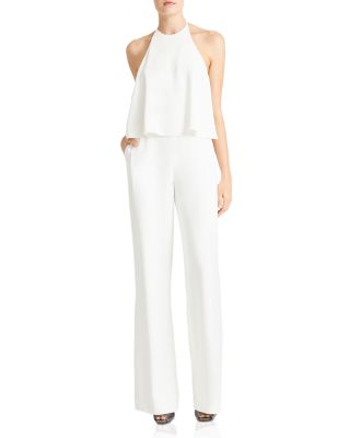 HALSTON HERITAGE HALSTON Halter Crepe Jumpsuit Bloomingdale s