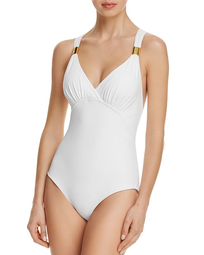 Amoressa Only Live Twice Horizon One Piece Swimsuit In White