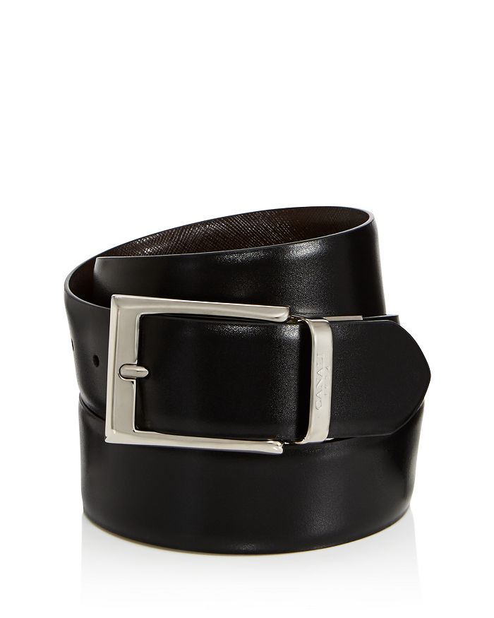 Canali Men's Reversible Leather Belt In Black/brown
