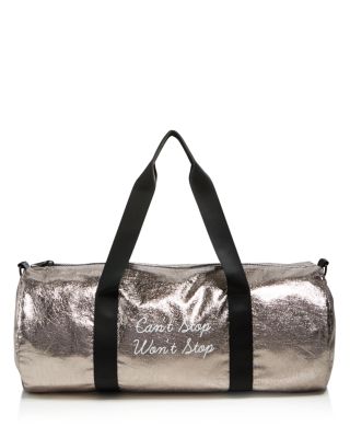 metallic gym bag