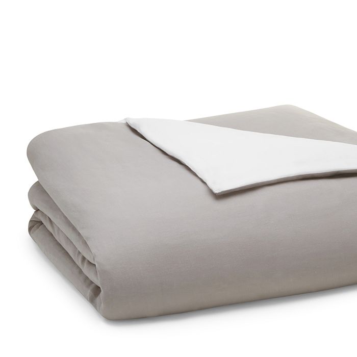 Amalia Home Collection Stonewashed Linen Duvet Cover, Full/queen - 100% Exclusive In Gray/white