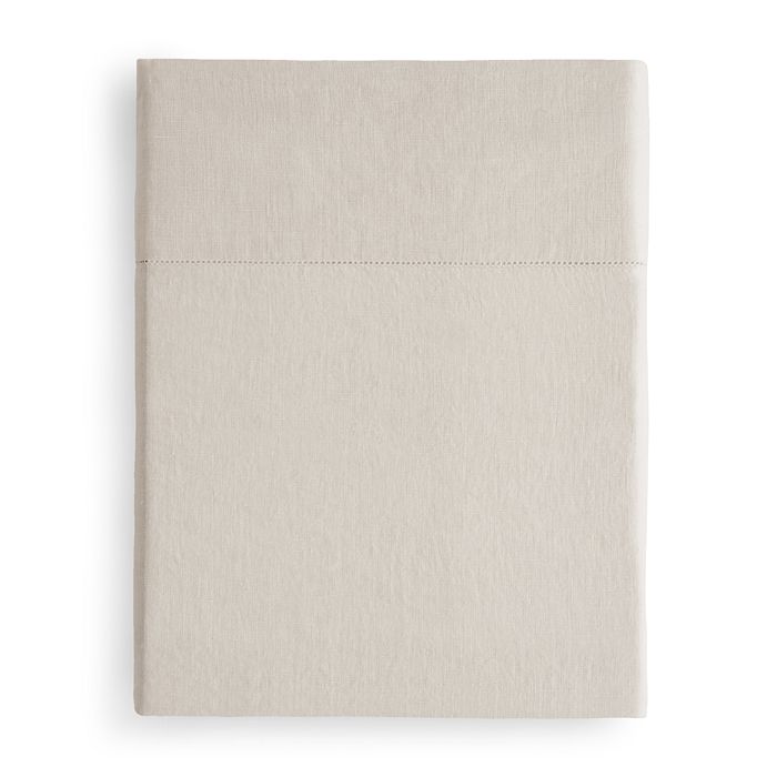 Amalia Home Collection Stonewashed Linen Flat Sheet, Queen - 100% Exclusive In Natural