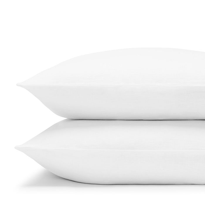 Amalia Home Collection Stonewashed Linen King Pillowcase, Pair - 100% Exclusive In White