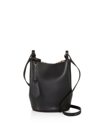 Burberry Lorne Small Leather Bucket Bag 