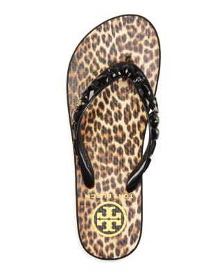 Tory Burch Jeweled Wedge Flip-Flops Bloomingdale's