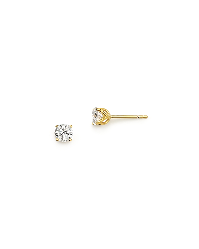 Bloomingdale's Diamond Round Tulip Stud Earrings In 14k Yellow Gold, 0.50 Ct. T. W. - Exclusive In White/gold