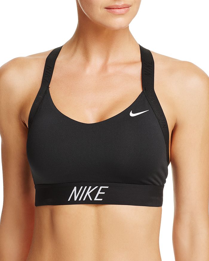 Nike Indy Logo Bra Sport Bras Women Black/White - M - Sport Bras
